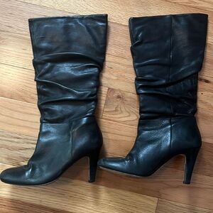 Black Soft leather “scrunchy” look boot!